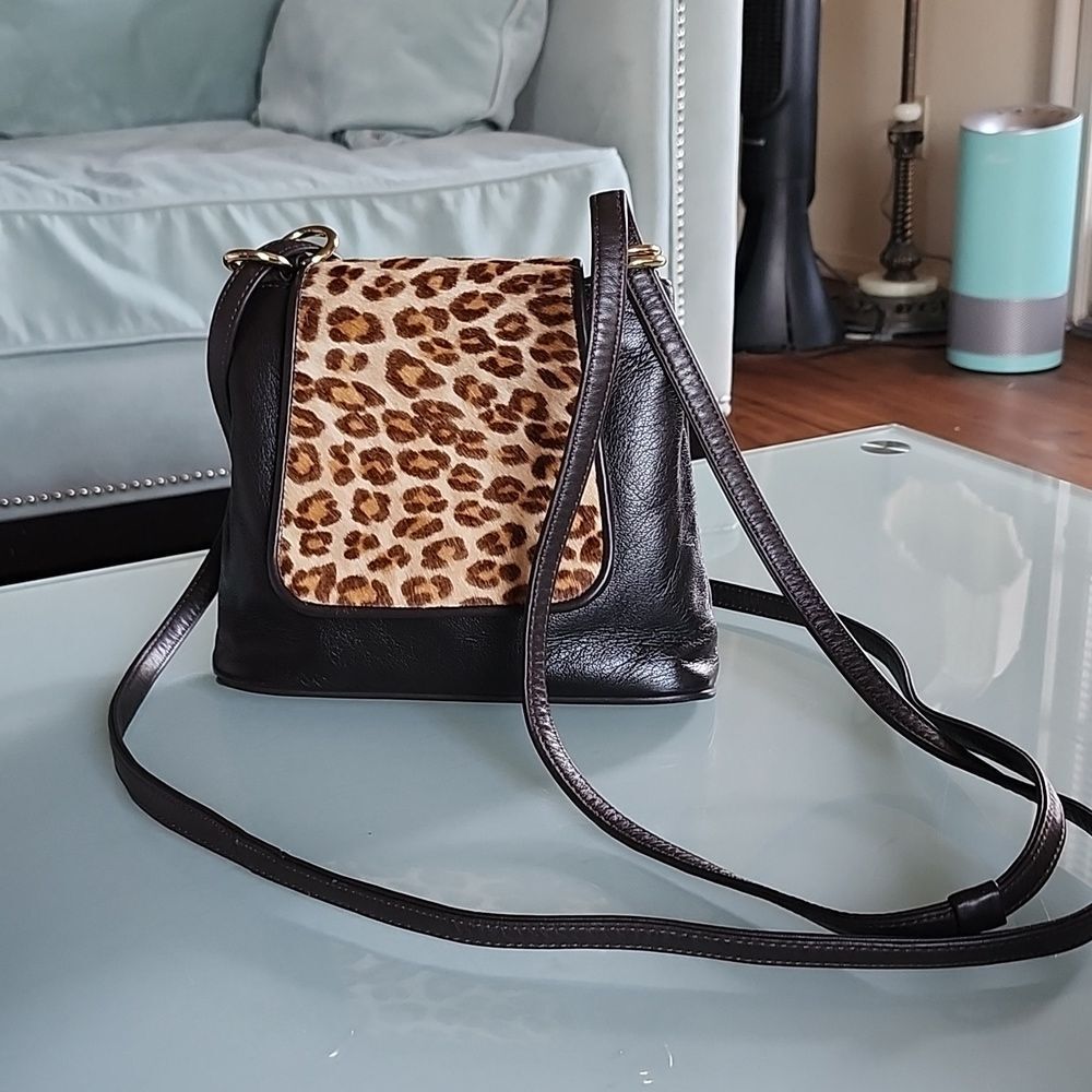 OHH! ASHLEY Leather And Calf Hair Hide Bag Boho Hippie Chic